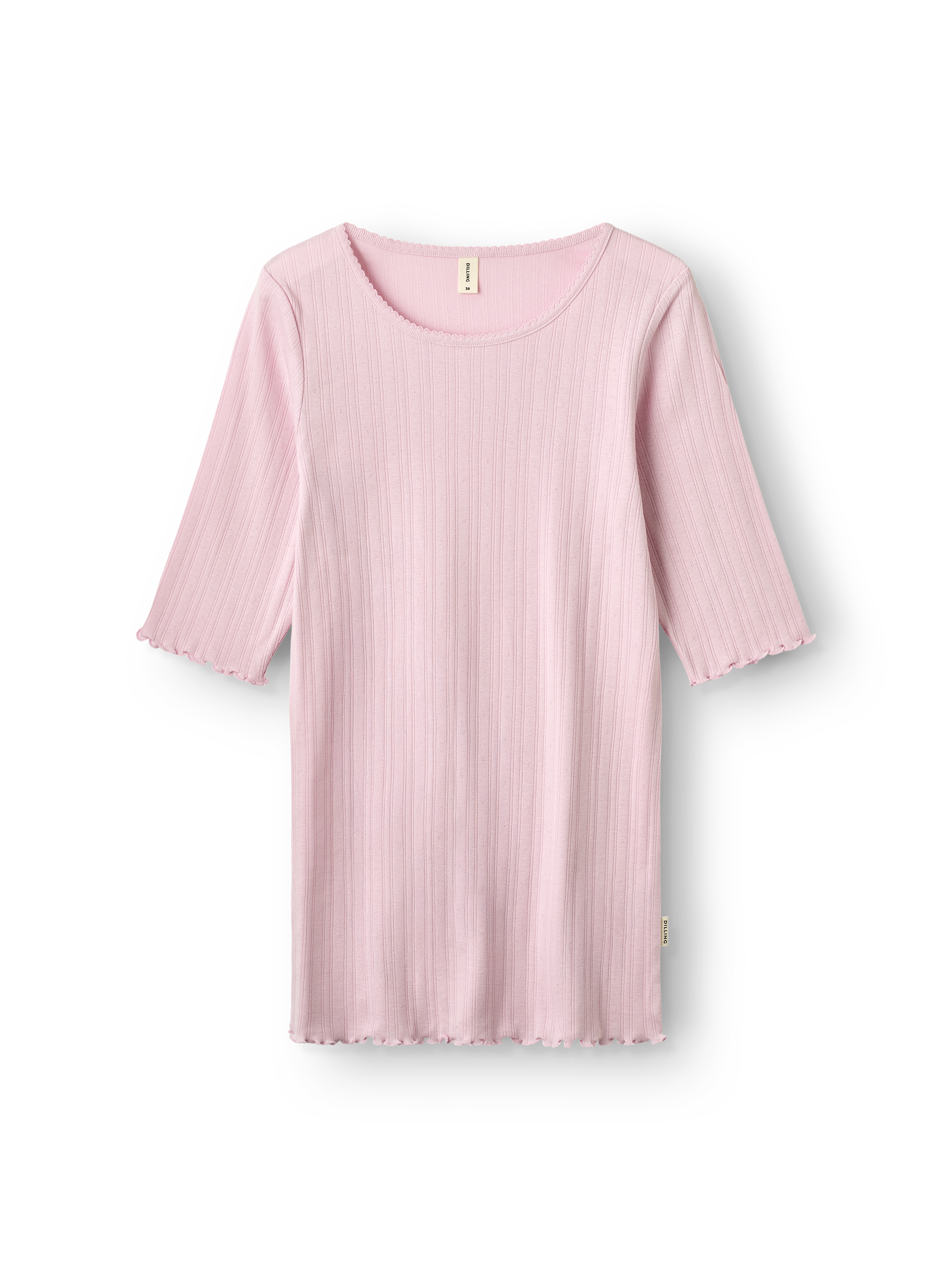 Pointelle T-shirt van katoen voor dames