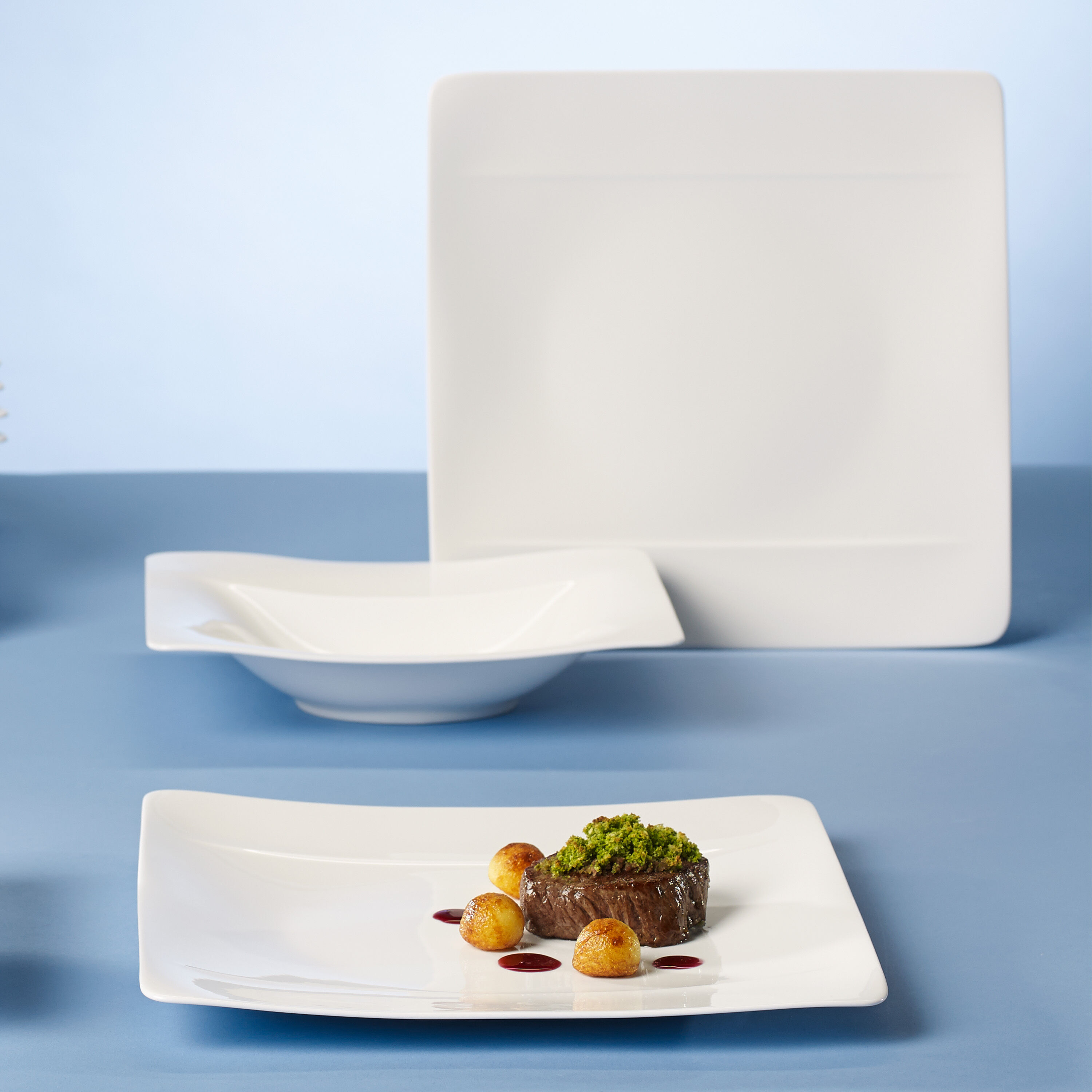 Modern Grace Dinner plate White, 10.8'', Premium Bone Porcelain