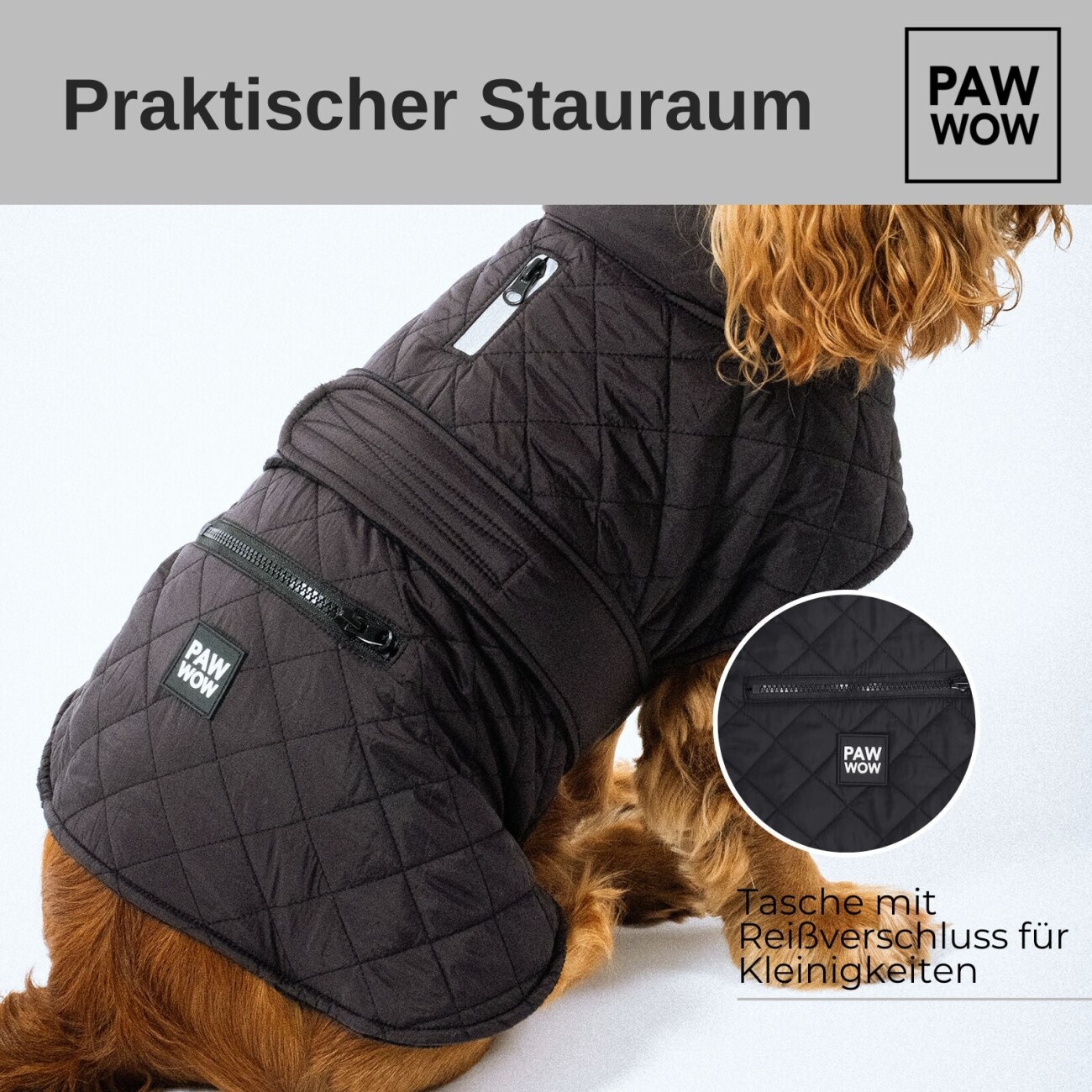 PAW WOW Hundejacke FRITZ Schwarz M