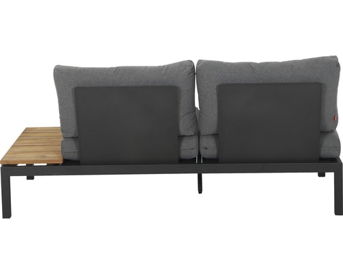 Linkermodule Alvida textielstof 2-zits mat-antraciet