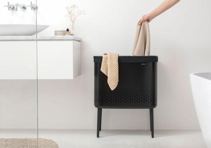 Bo Wasbox, 60 liter, kunststof deksel - Matt Black