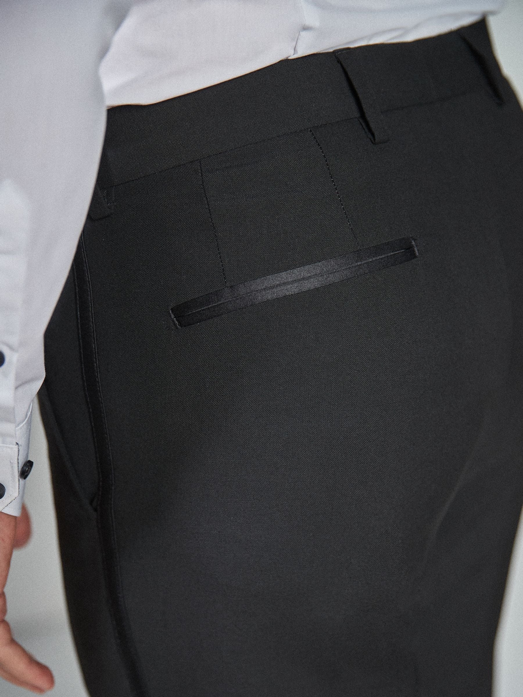 Biesdetail - Normale Pasvorm - Pantalon in smokingstijl