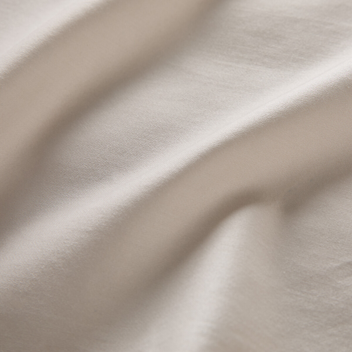 LA REDOUTE INTERIEURS<br>Lençol plano liso em cetim de algodão, Opale