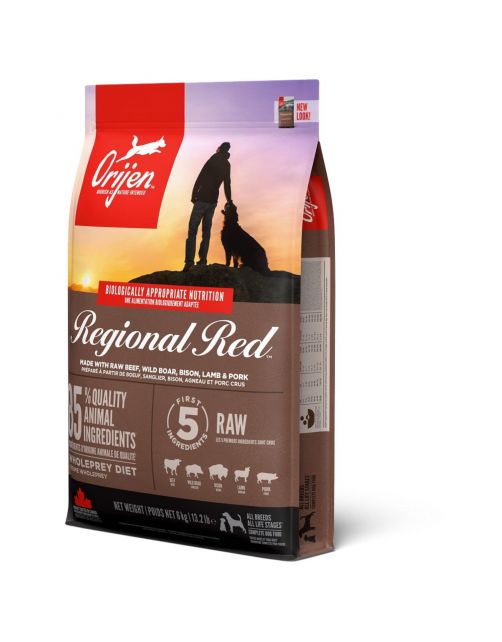 Orijen Whole Prey Regional Red Dog Rund&Zwijn - Hondenvoer