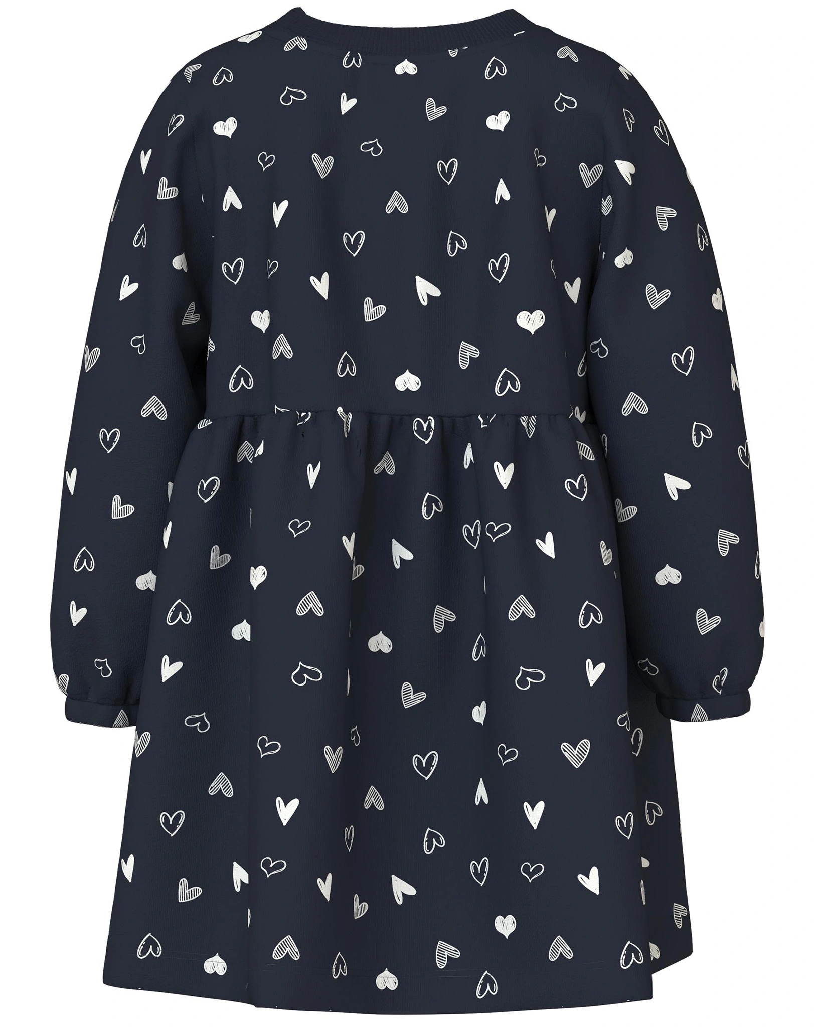 Langarmkleid NMFVILUBA HEARTS in dark sapphire