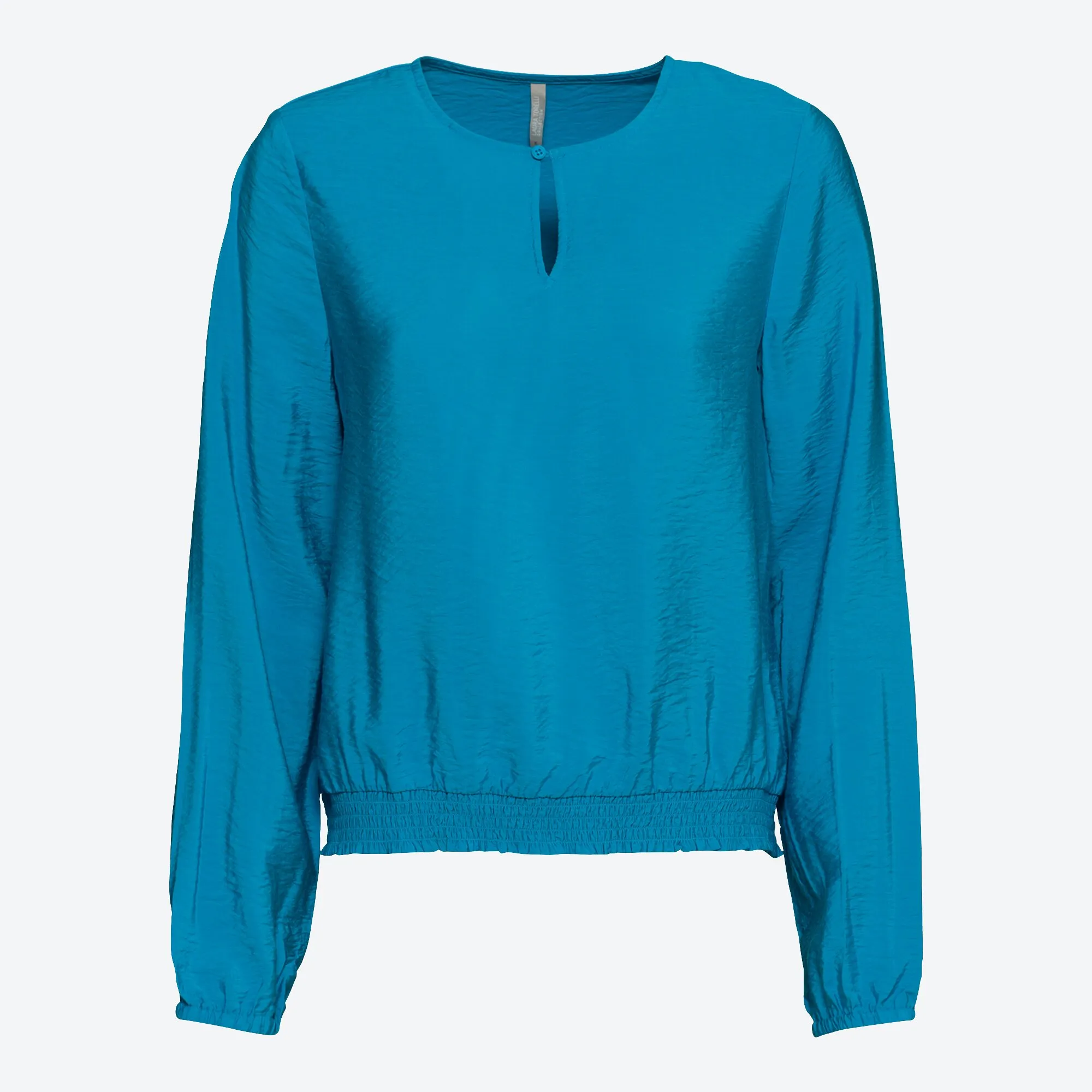 Damen-Bluse mit gesmoktem Bund