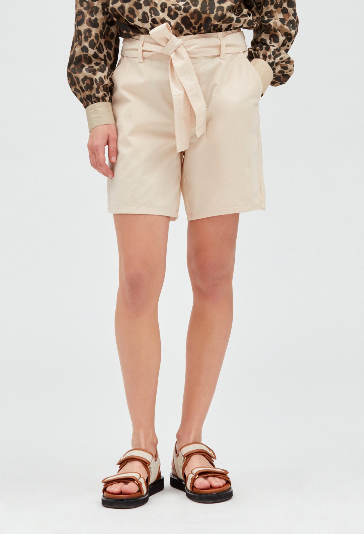 Short coton beige