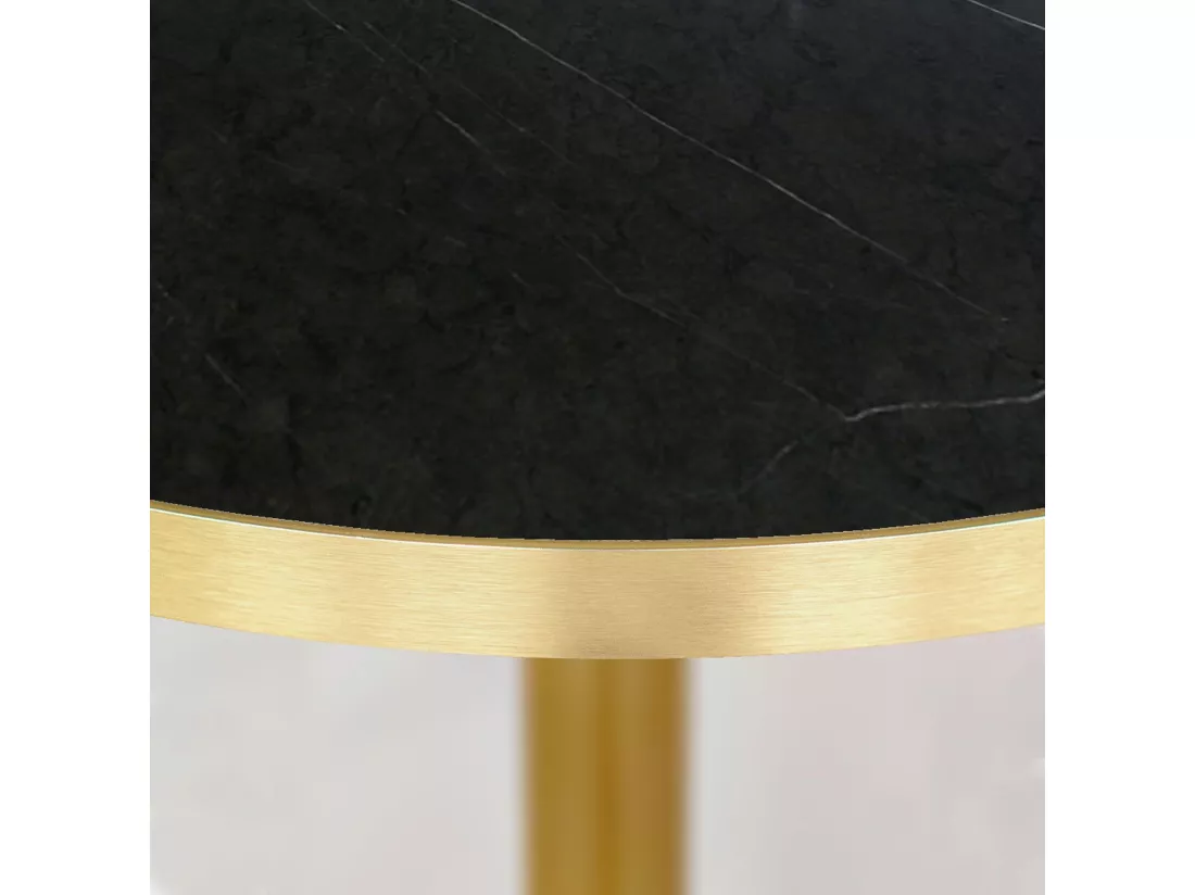 Mange-debout rond Ø 60 cm Rome bistrot pierre noire