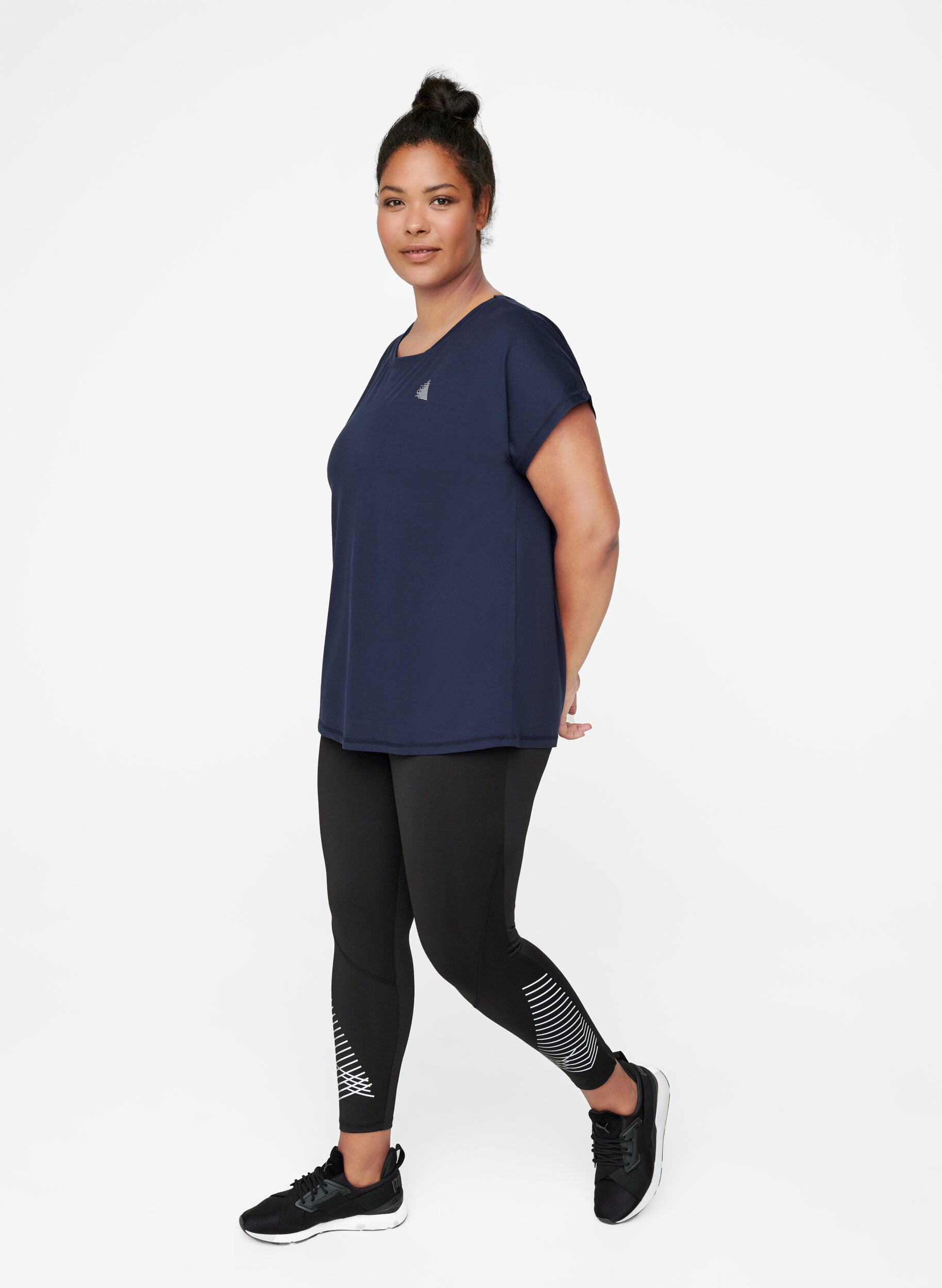 Ensfarvet trænings t-shirt