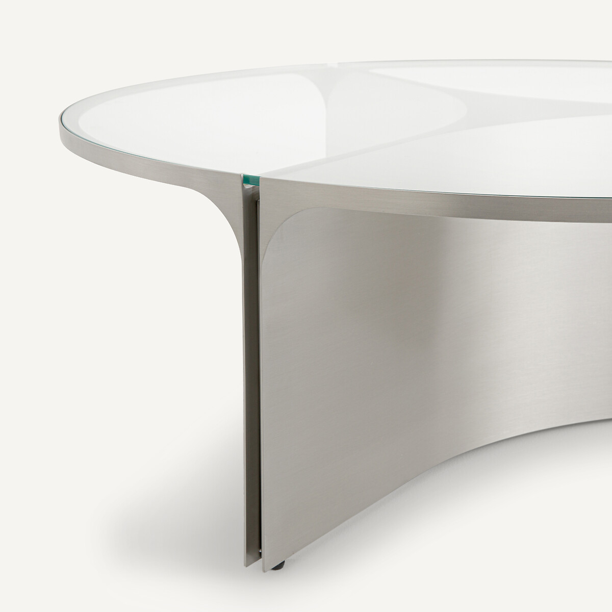 AM.PM<br>Mesa de centro em vidro e metal, modelo grande, Gira