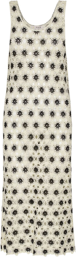A-VIEW Grass crochet dress Sand/black