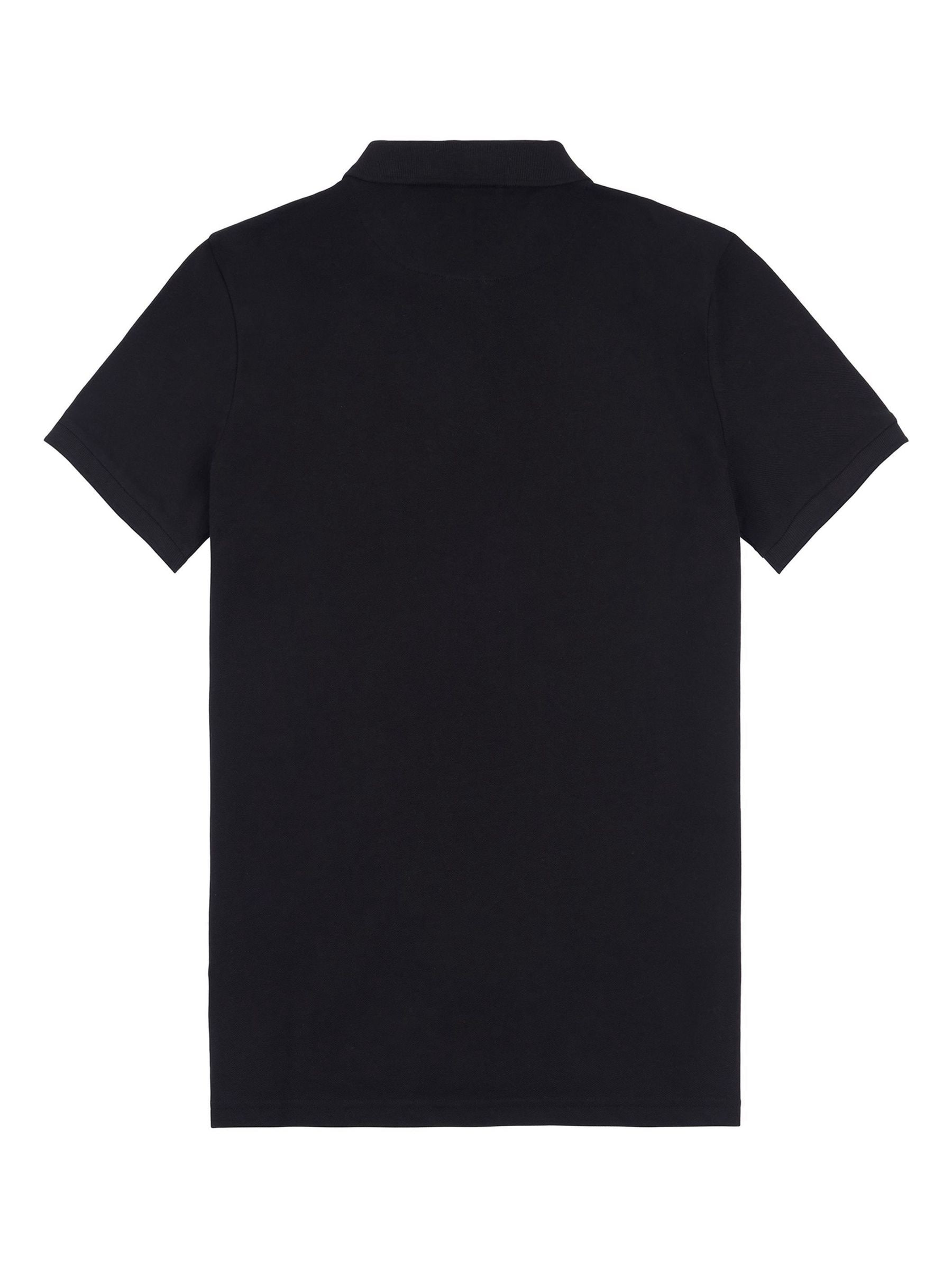 Zwart - U.S. Polo Assn. Piqué poloshirt met normale pasvorm van 100% katoen