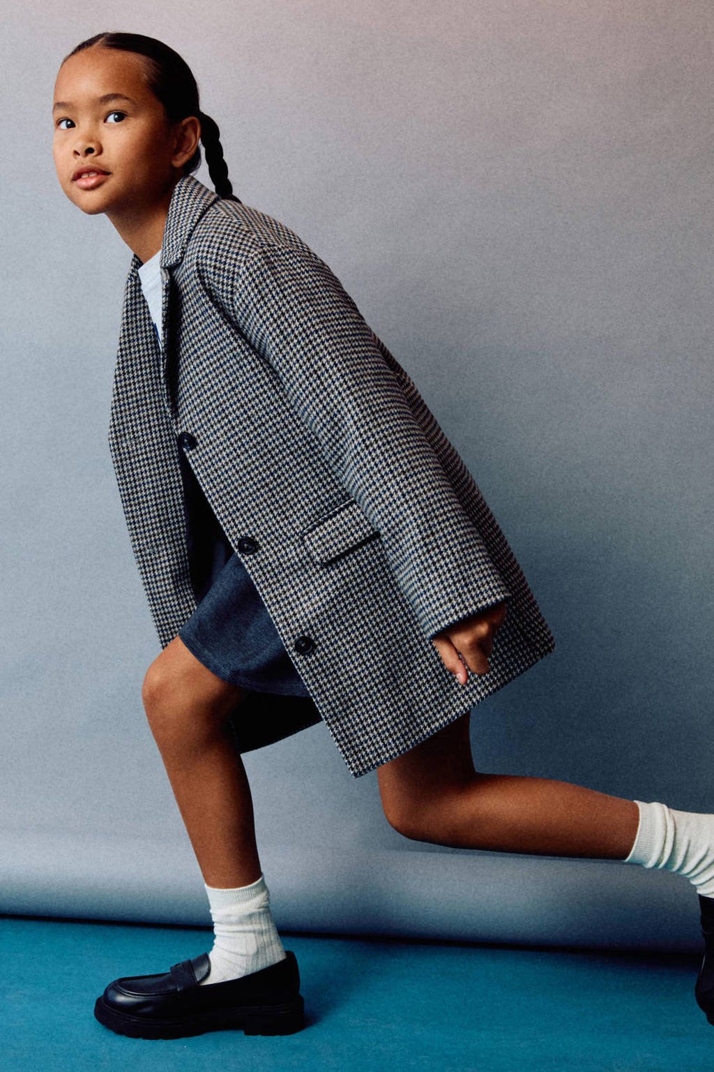 Mango Kids manteljas met wol bruin