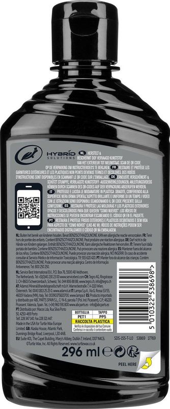 Turtle Wax Hybrid Solutions Graphene Acrylic Trim Restorer - 296ml