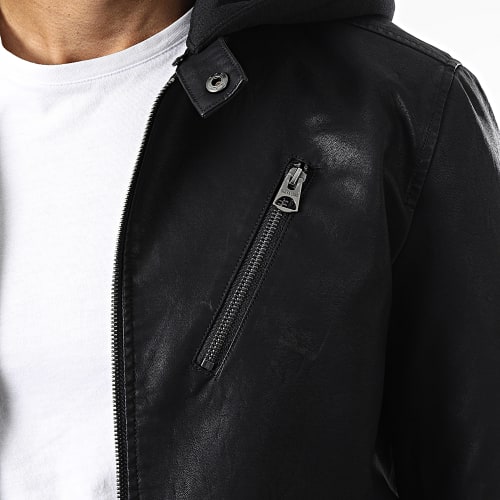 Veste Zippée Capuche Santonio Noir