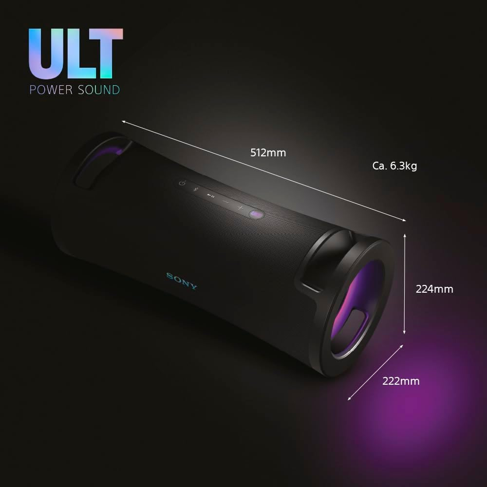 ULT Field 7 Bluetooth Lautsprecher Wireless Speaker IP67 mit RGB Beleuchtung (SRSULT70B.EU8) - Schwarz