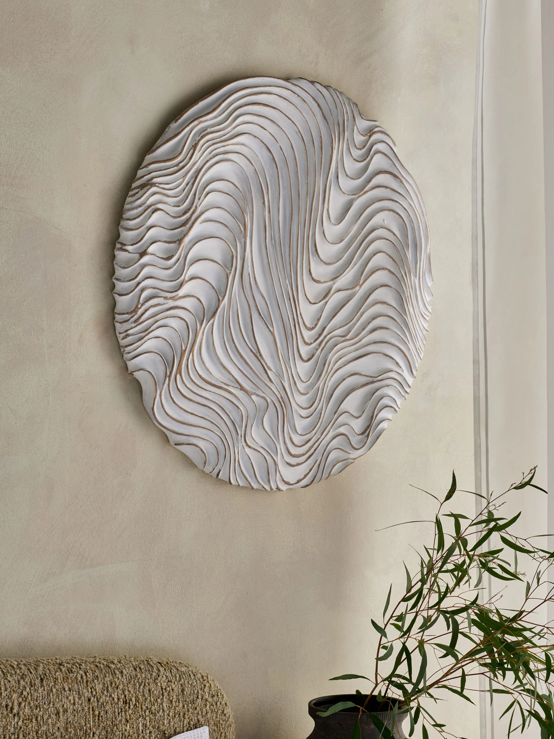 XL Circle Pleat Texture Wall Plaque