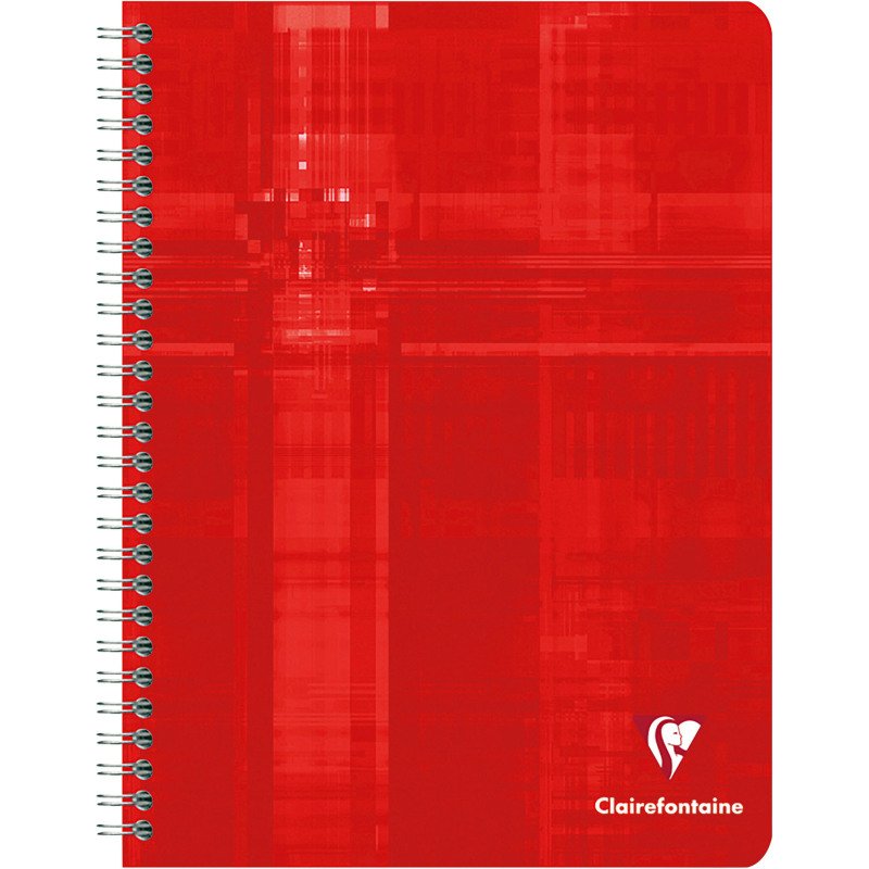 Cahier spirale Clairefontaine Metric 17 x 22 cm grands carreaux 100 pages