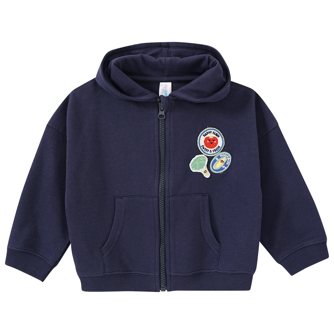 Topomini Baby Sweatjacke mit Bauernhof-Motiven dunkelblau