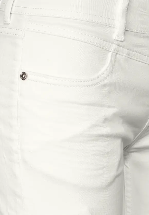 Casual Fit Jeansbermuda - off white