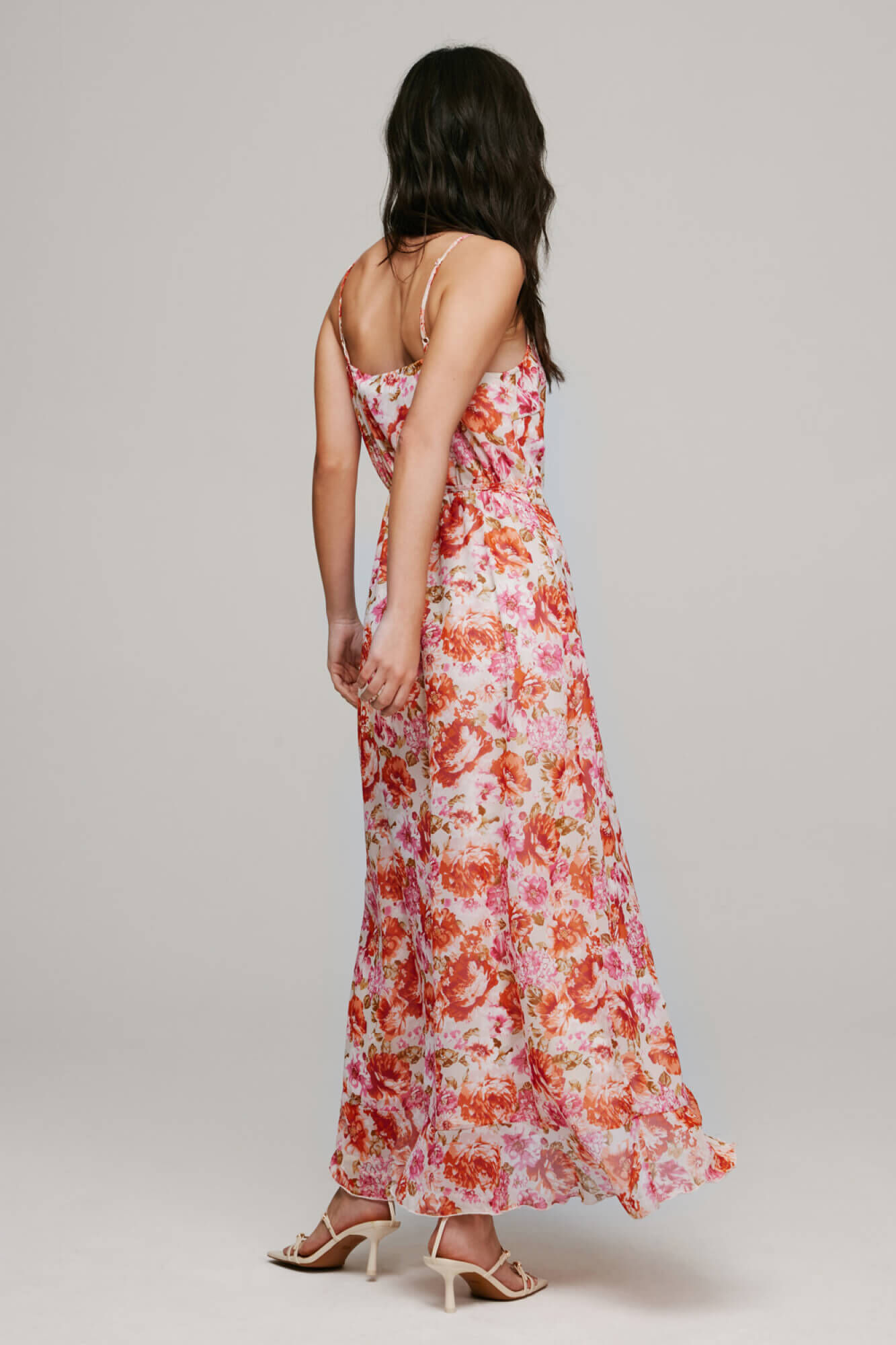 Vestido envelope com alças - Cinza