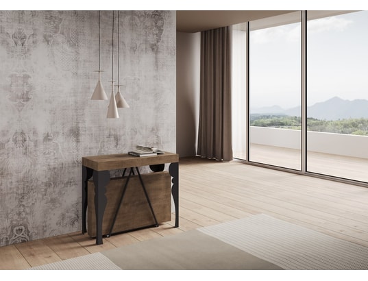 ITYHOME - Console extensible riza 90x40/300cm noyer