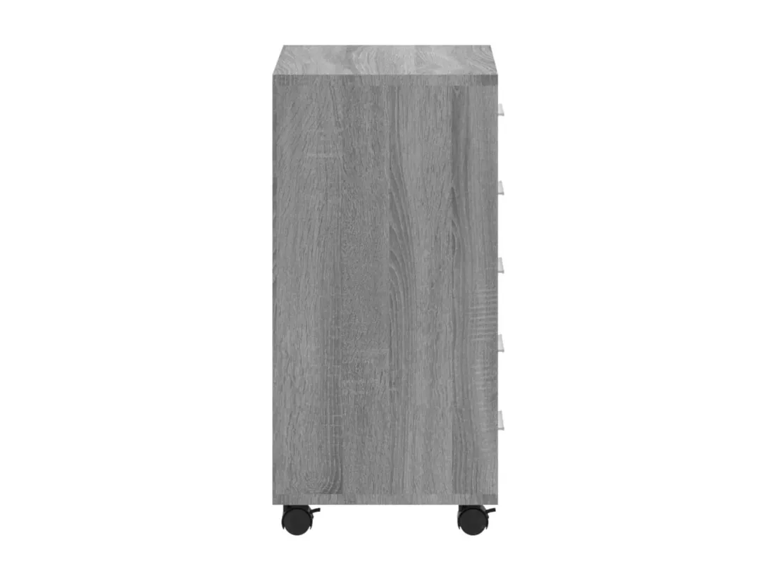 Armoire à tiroirs avec roulettes Sonoma gris Bois d'ingénierie
