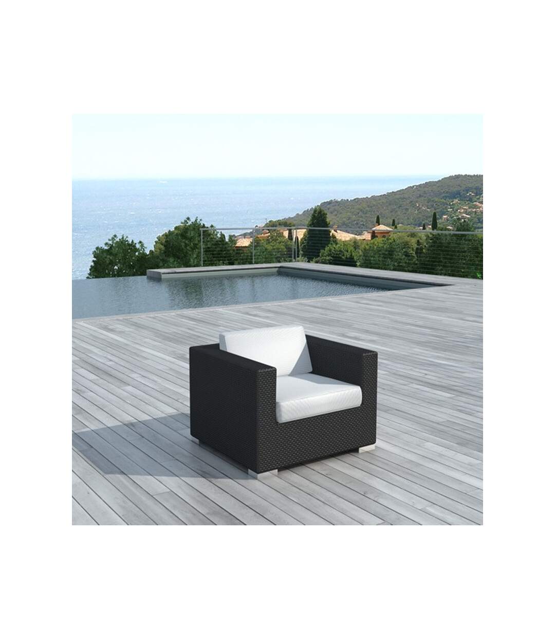 Paris Prix - Fauteuil De Jardin En Résine valentino 72cm Noir