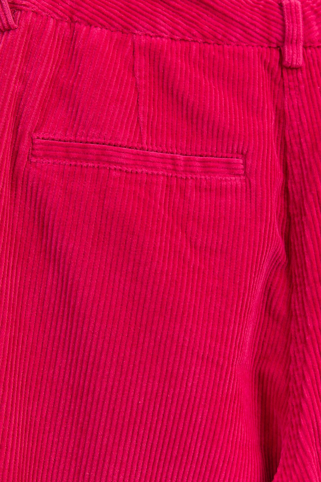 Roze corduroy wide leg broek