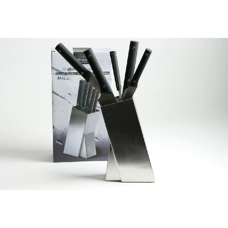 Bloc universel en inox avec 5 couteaux Mill Pradel Jean Dubost