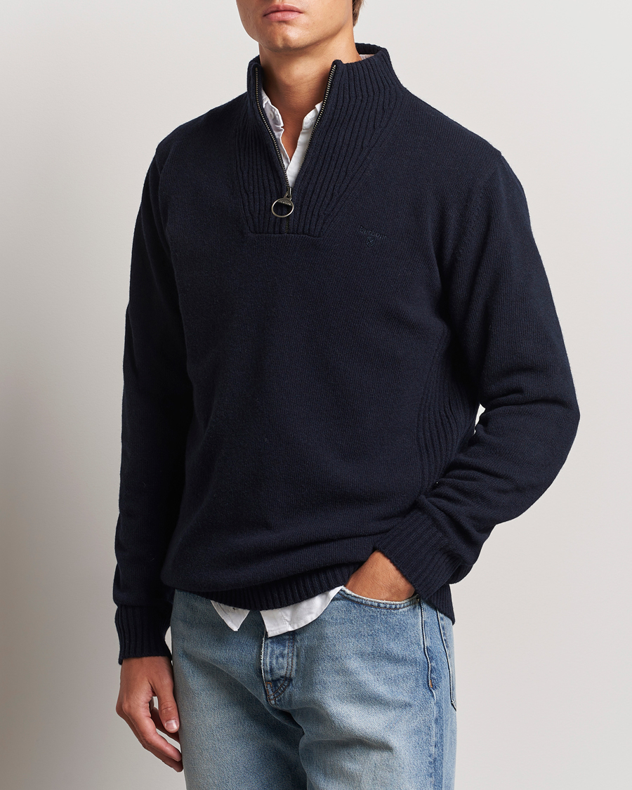 Barbour Lifestyle Essential Lambswool Half Zip Navy
