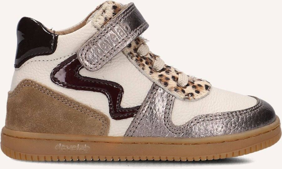 Develab 44402 Sneakers Meisjes Leren Sneaker Beige