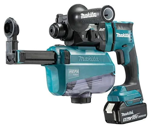 Makita DHR182RTWJ - Roterende hammer - ledningfri - 3 tilstande - SDS-plus - 1.7 Joule - 2 batterier - 18 V