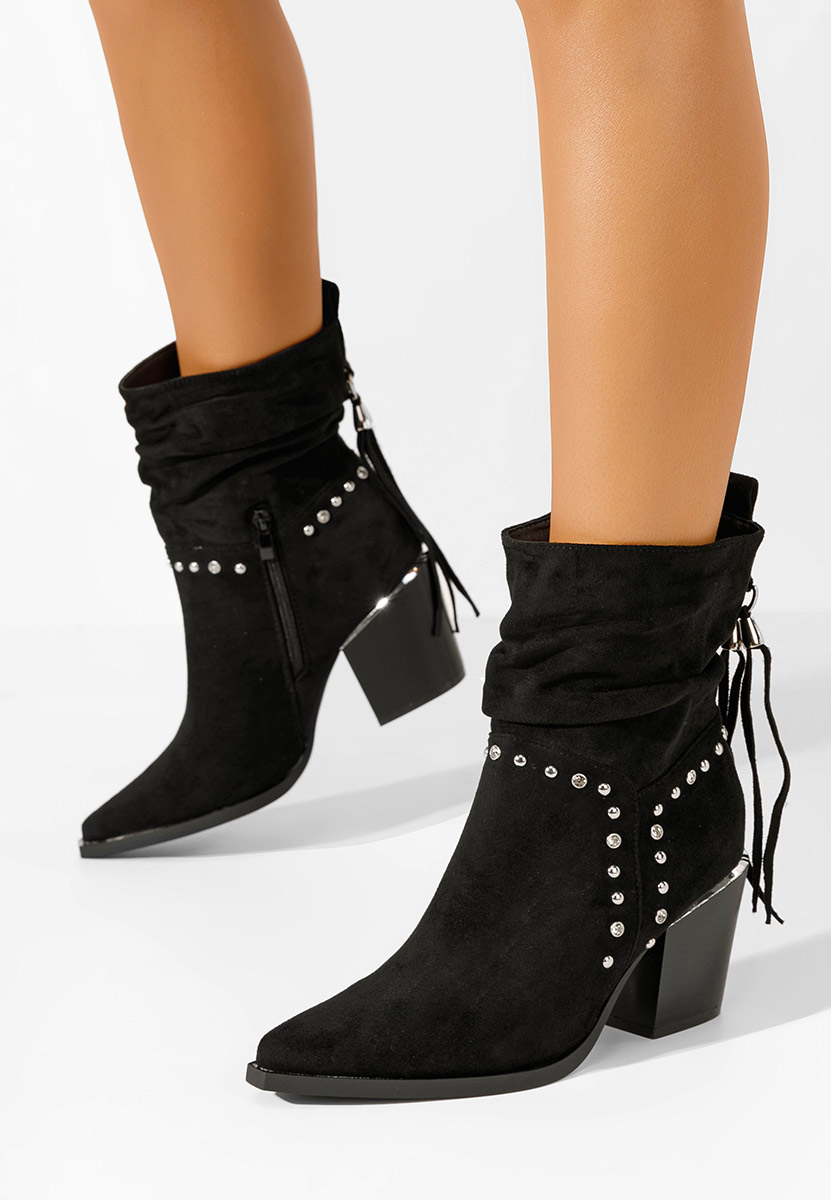 Bottines western femme noires Madisin