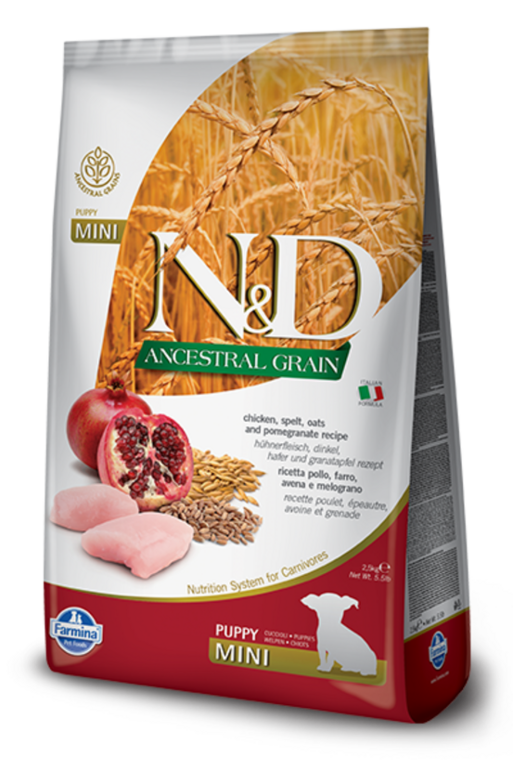 Croquettes n&d ancestral agneau & myrtille chiot mini 2,5kg