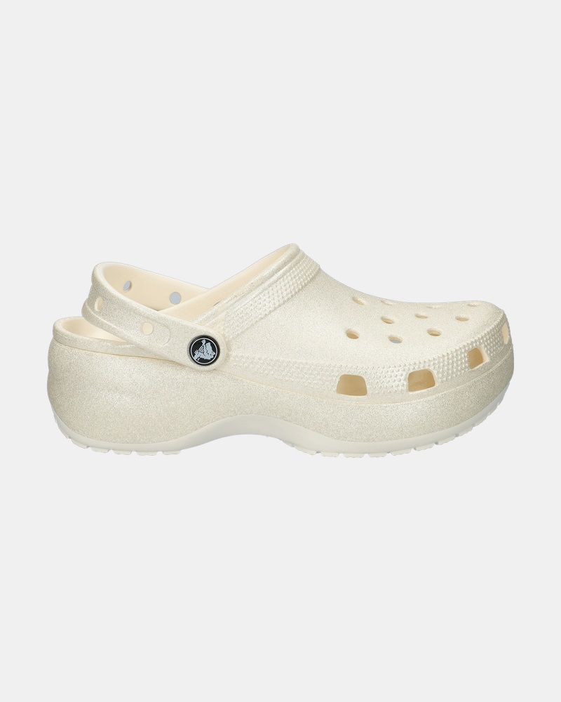 Crocs Classic Platform Glitter Instapschoenen  - wit