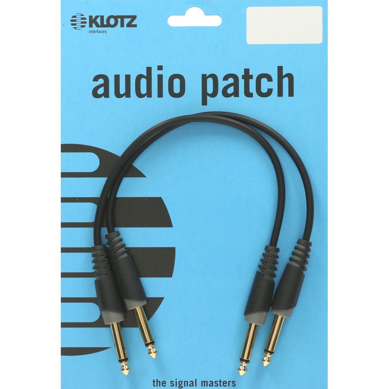 Klotz AU-JJ0060 2x patchkabel mono 6.35 mm recht 60 cm