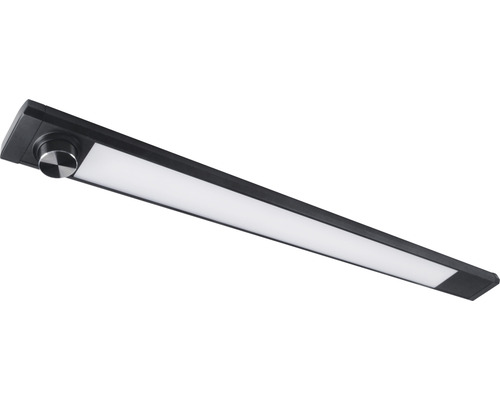 LED-onderkastlamp, dimbaar, 900 lm, 2700-6500 KL, 60 cm, Calina 60, zwart, met kleurverandering via draaischakelaar en geheugenfunctie