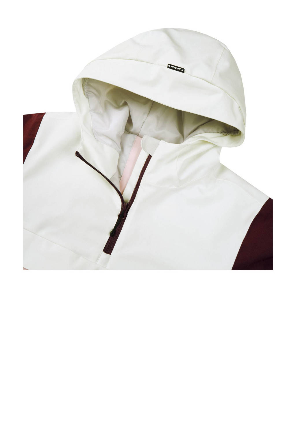 Icepeak ski-jack Langley Jr lichtroze/lichtgrijs/donkerrood