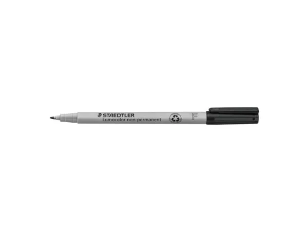 Staedtler Lumocolor sort F 0,6 mm 316-9 non-permanent - (10 stk.)