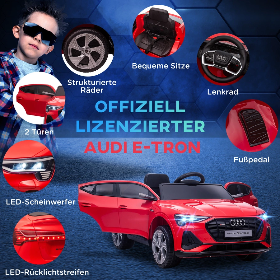 HOMCOM Kinderfahrzeuge mit Fernsteuerung rot
