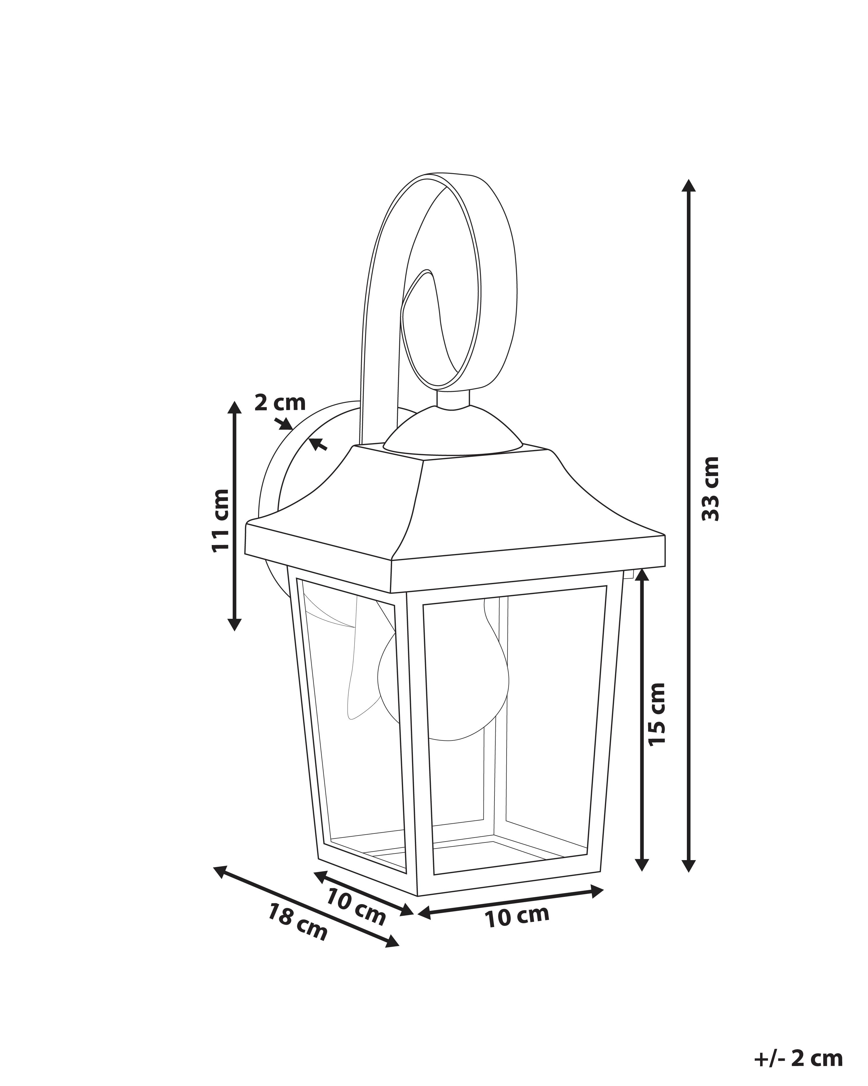 Buiten wandlamp TANGON Zwart