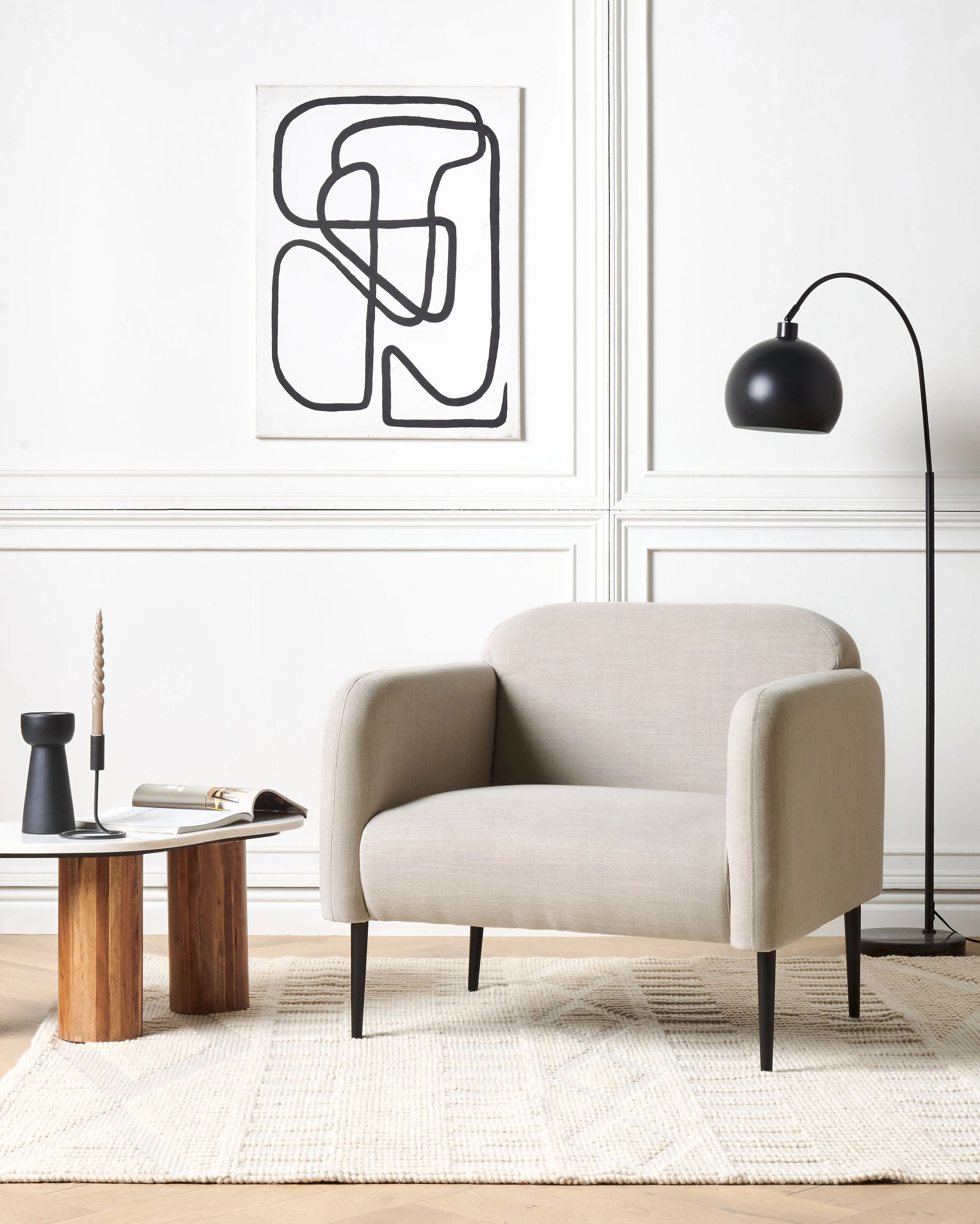 Fauteuil STOUBY Linnen Taupe