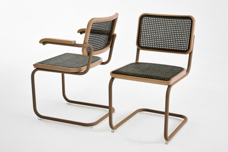 Thonet S32 V eetkamerstoel Dark Melange Rosewood