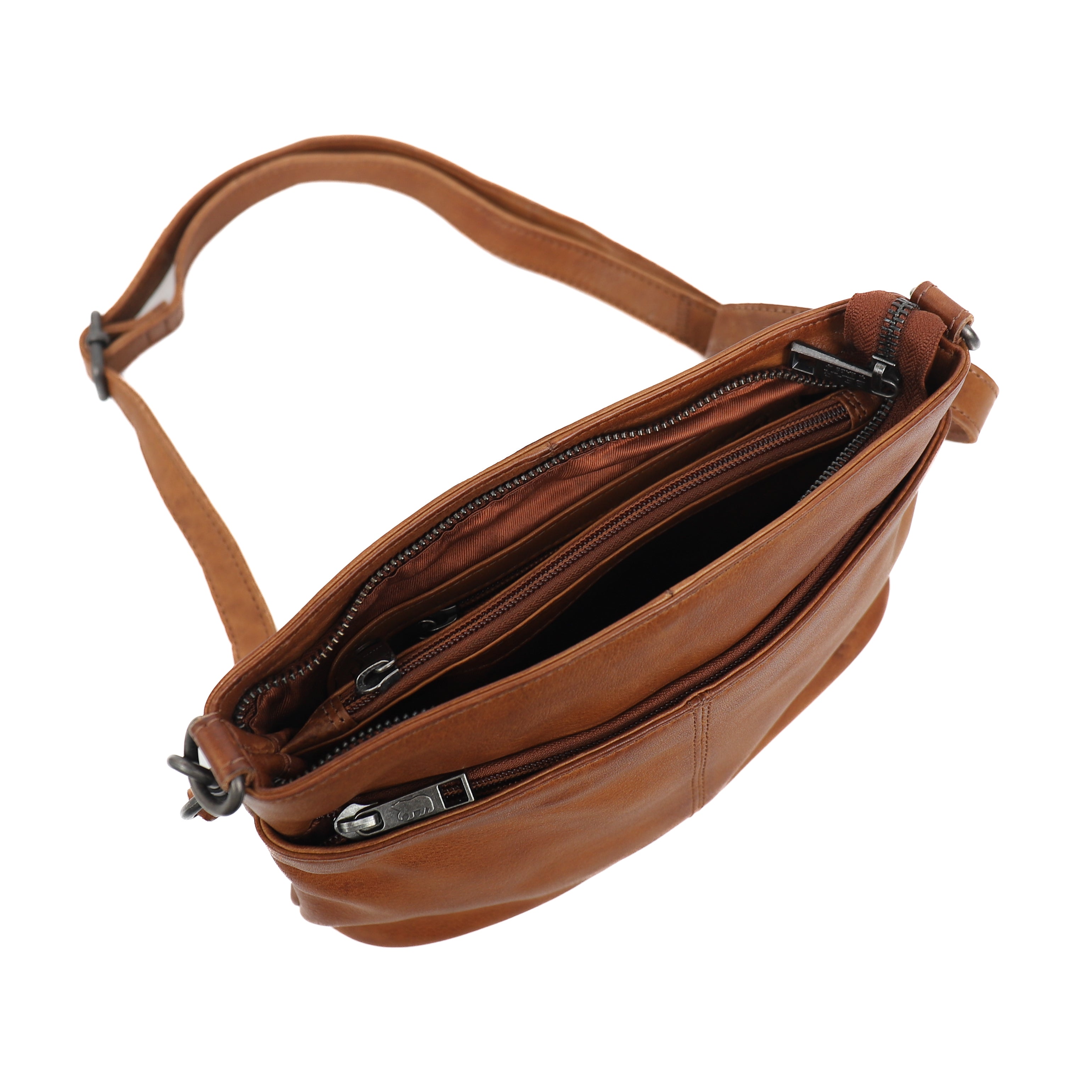 Schoudertasje 'Ashley' cognac Cognac