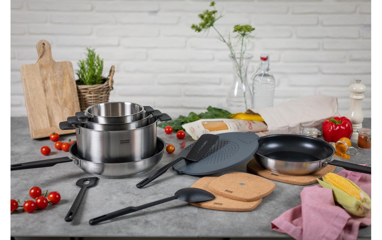Kochtopf-Set Smart & Compact 16 cm/20 cm/24 cm, 3-teilig<br>Stapelbare Kochtöpfe