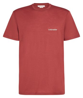 T-shirt Technique Icebreaker Merino 150 Tech Lite IB Wordmark Marron