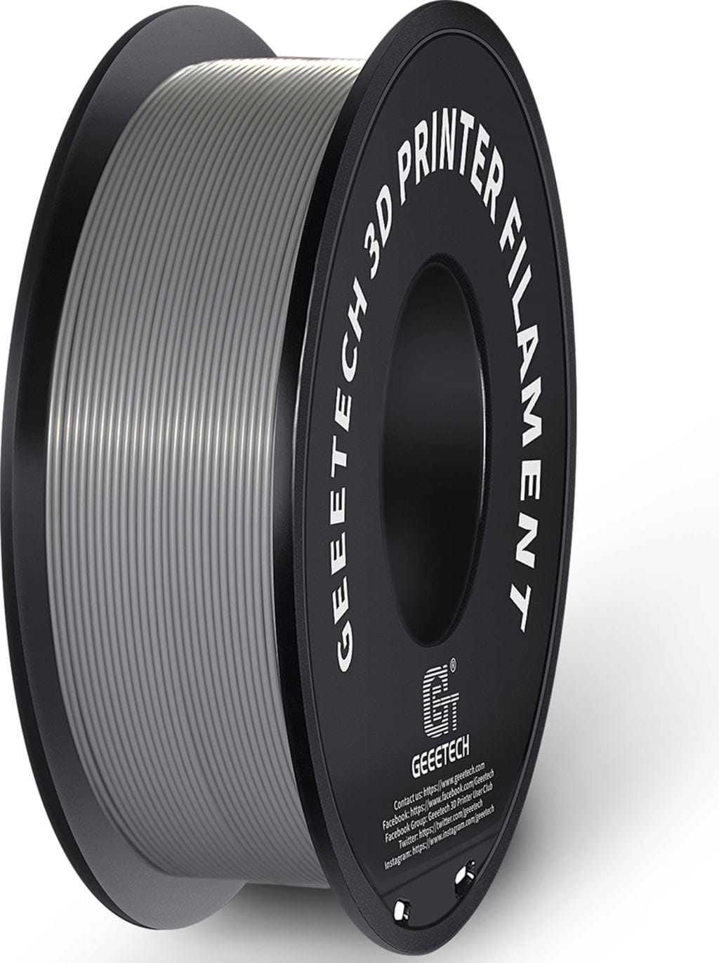 GEEETECH  PLA Silver, 1,75 mm / 1000 g    Leicht druckbares Filament mit geringen Fertigungstoleranzen