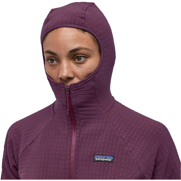 Veste polaire randonnée PATAGONIA W'S R2 TECHFACE HOODY NIGHT PLUM