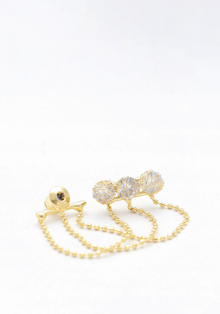 NOTRE-V gouden notre-v oorbellen earring small triple